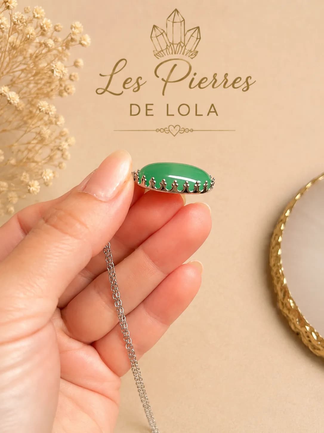 Collier Agate Élégance 