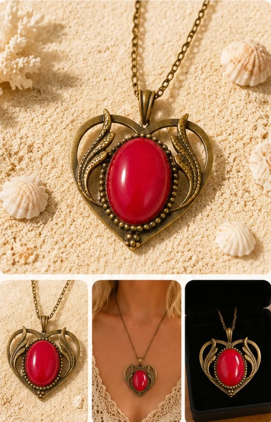 Cœur Passion – Collier en Agate
