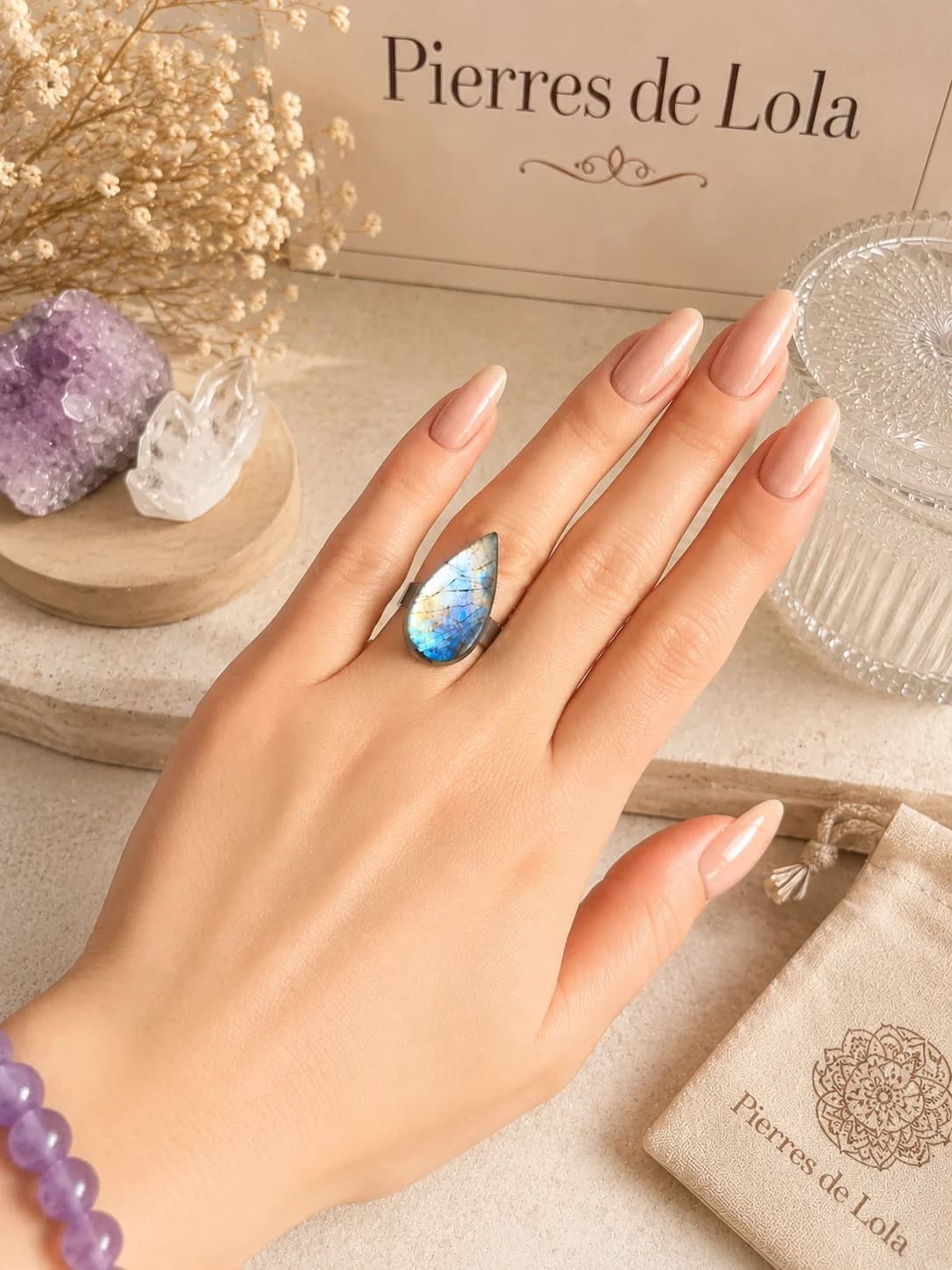 Bague Labradorite – Reflets Boréals