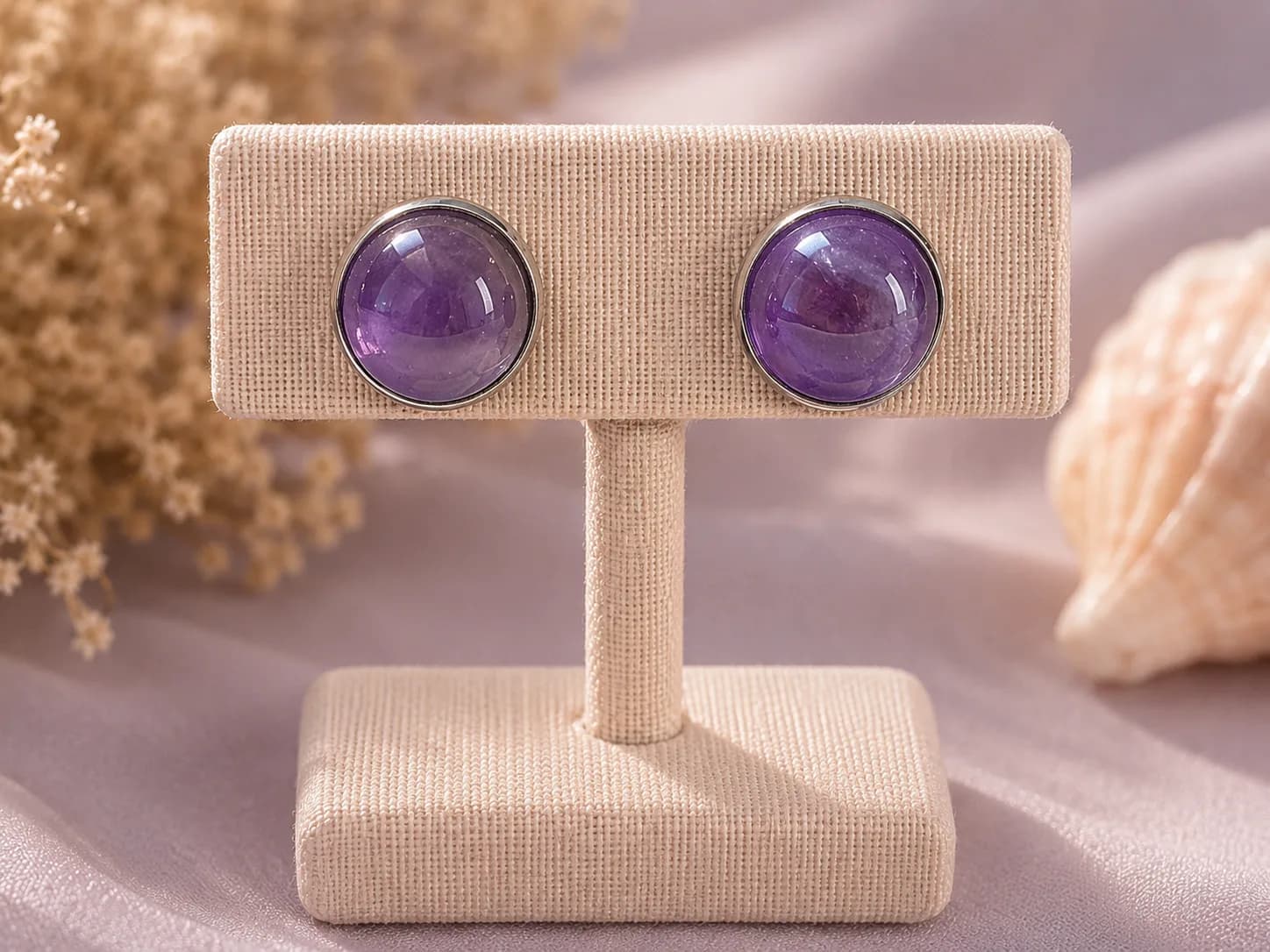 Boucles d'oreilles Améthyste – Élégance Intemporelle