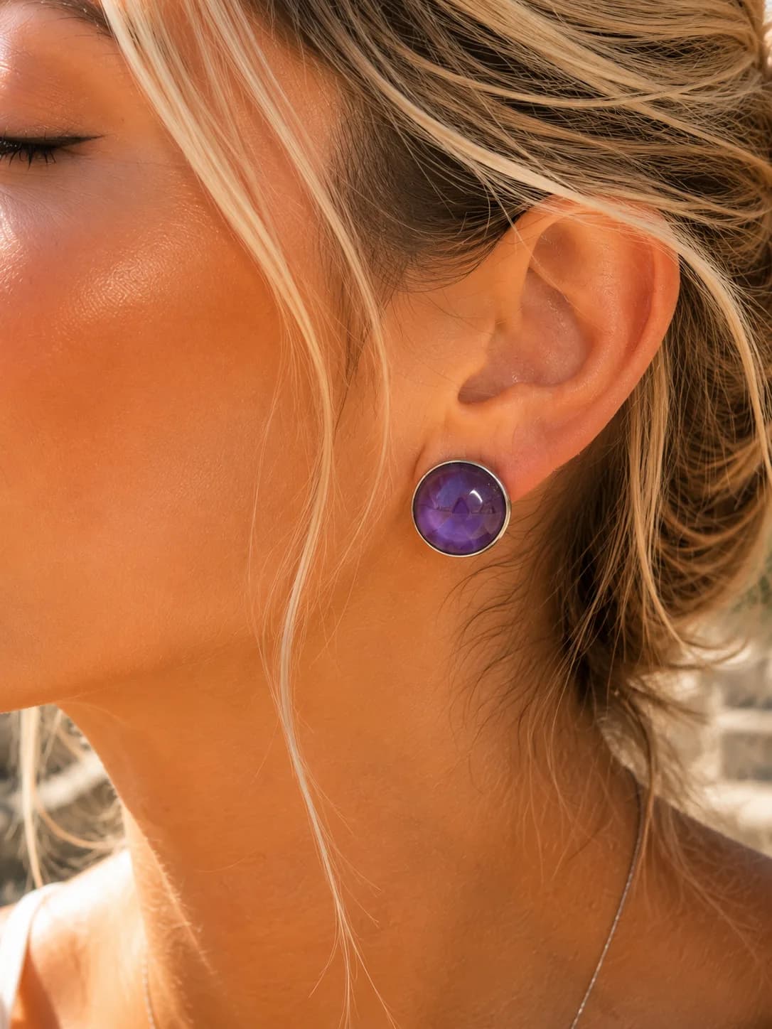 Boucles d'oreilles Améthyste – Élégance Intemporelle