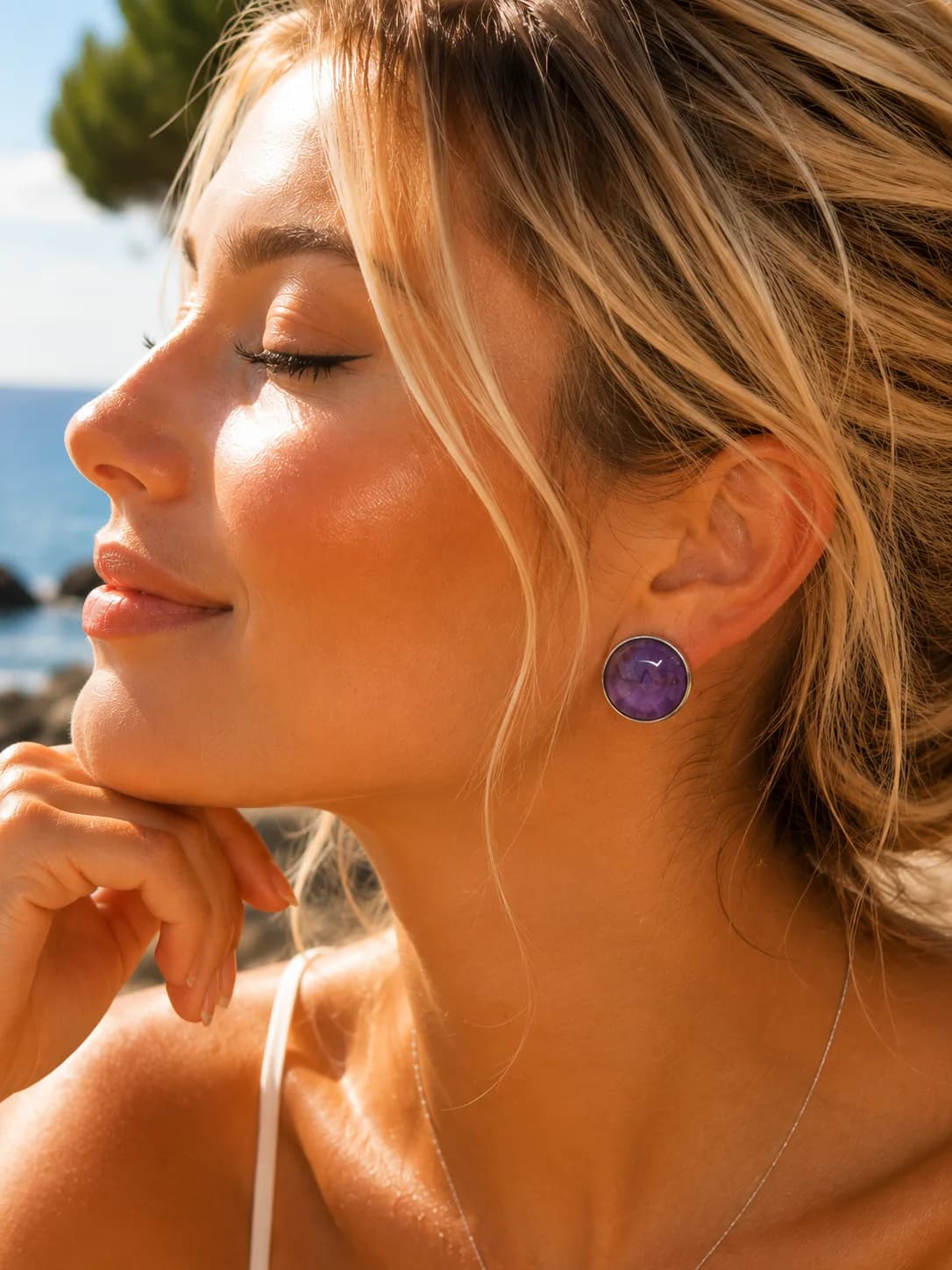 Boucles d'oreilles Améthyste – Élégance Intemporelle