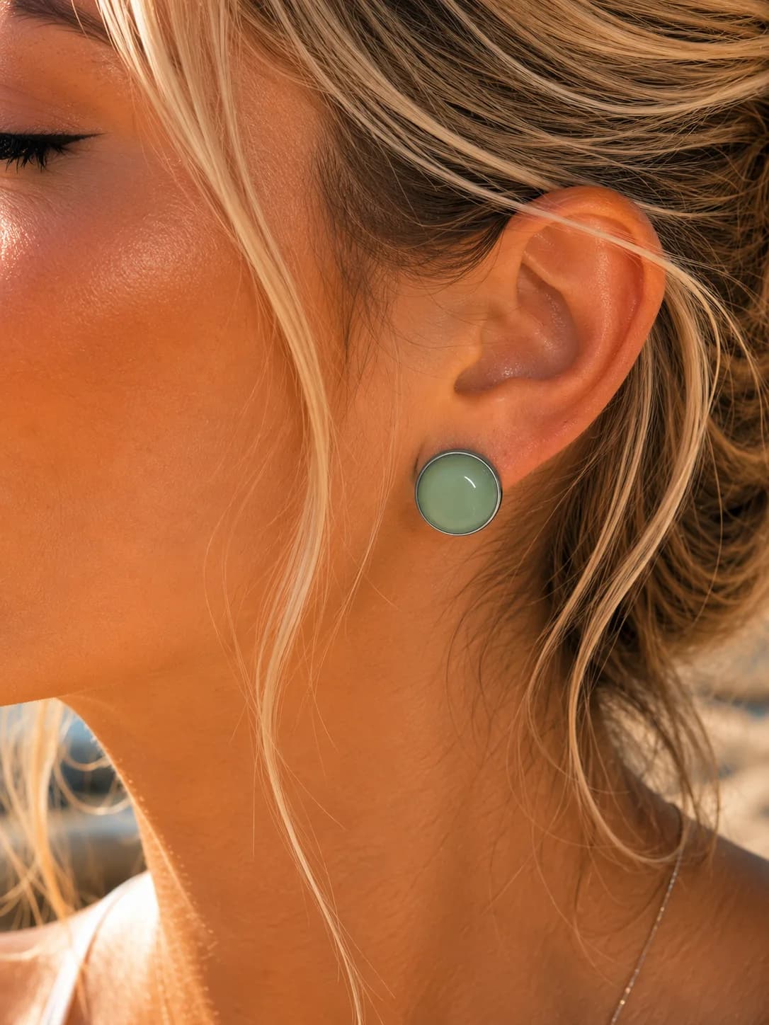 Boucles d'oreilles Aventurine – Élégance Naturelle