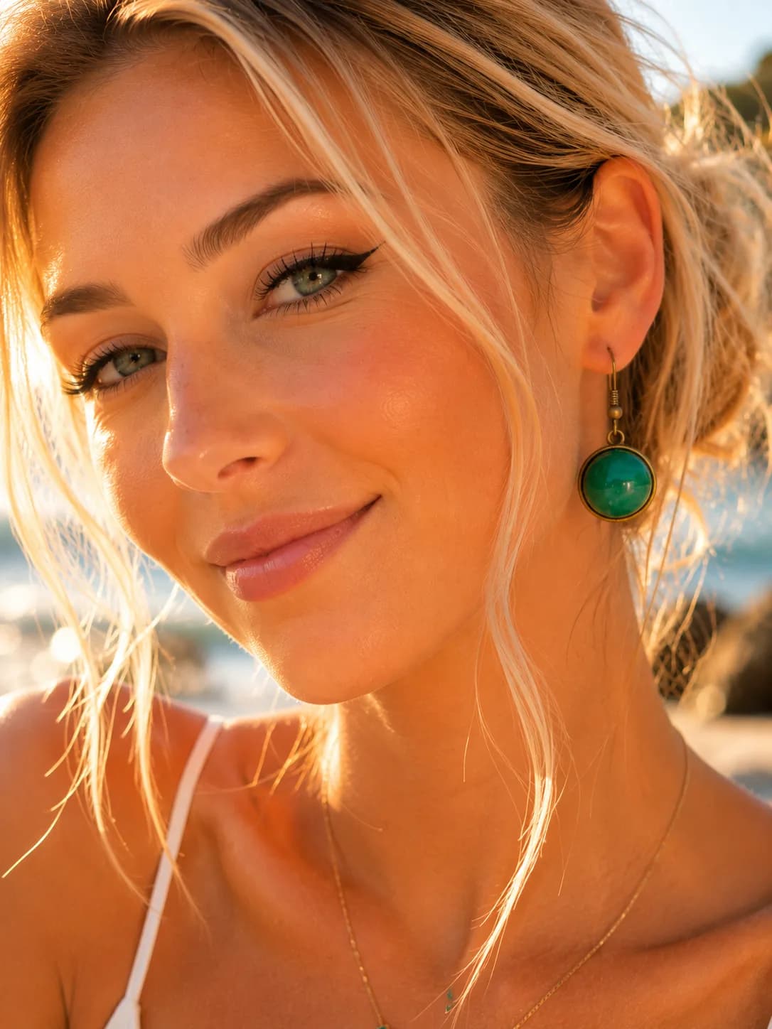 Douceur Végétale – Boucles d'Oreilles en Agate Verte