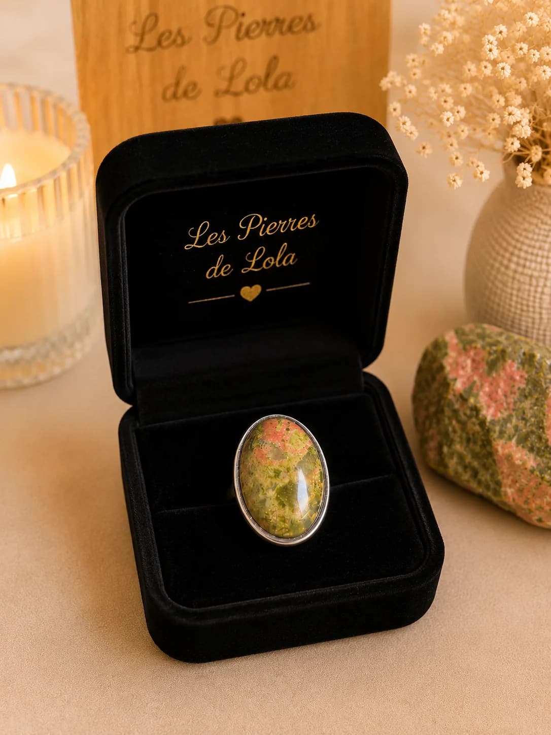 Bague « Éveil Nature » – Unakite