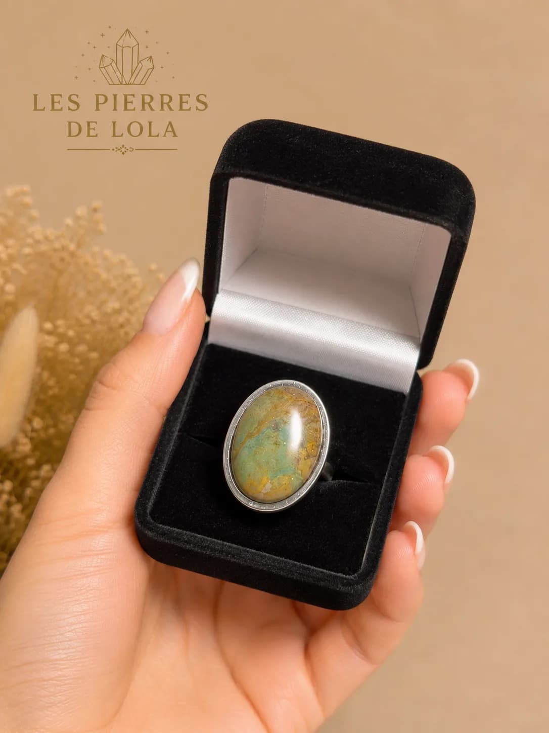 Bague Agate Indienne – Douceur Naturelle