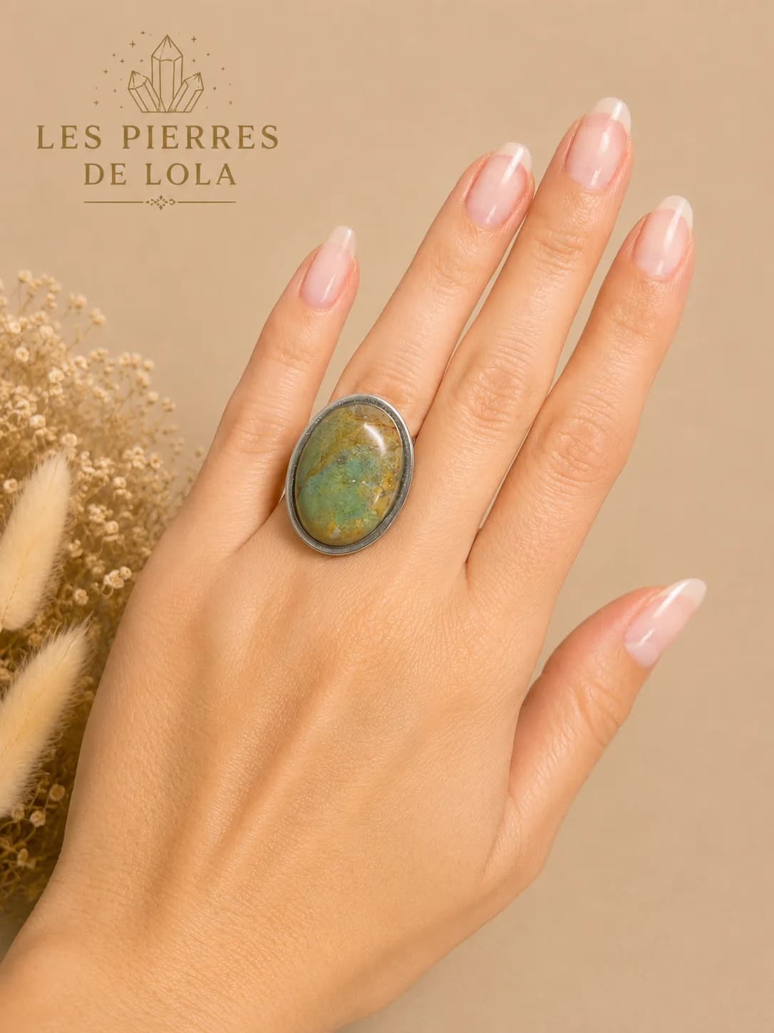 Bague Agate Indienne – Douceur Naturelle