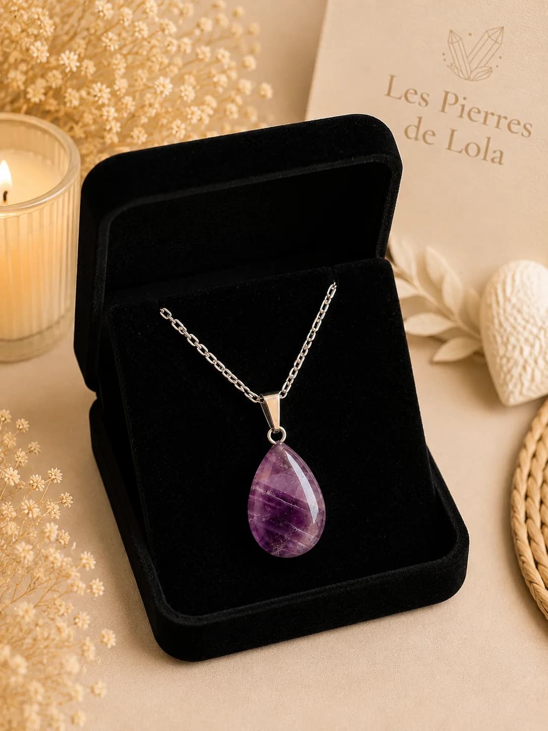 Collier « Goutte de Sérénité » en Améthyste