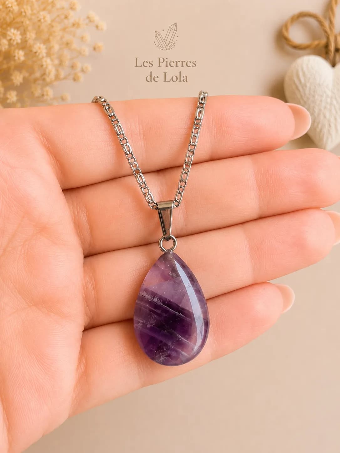 Collier « Goutte de Sérénité » en Améthyste