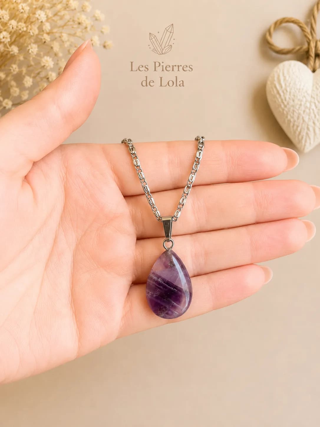 Collier « Goutte de Sérénité » en Améthyste