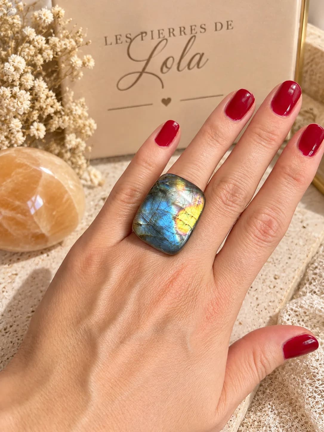 Bague « Nuit Boréale » – Labradorite