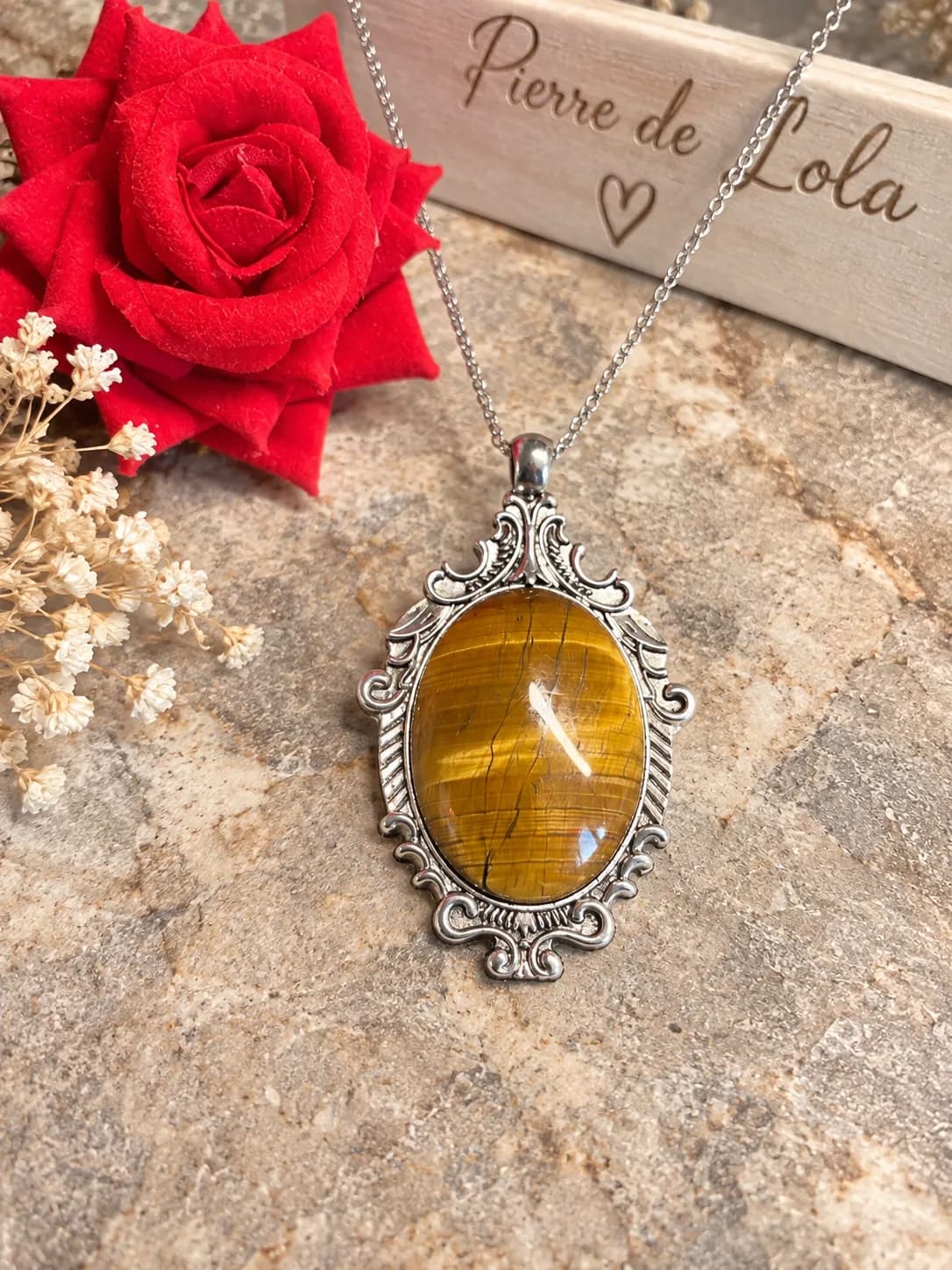 Collier Œil de Tigre Baroque
