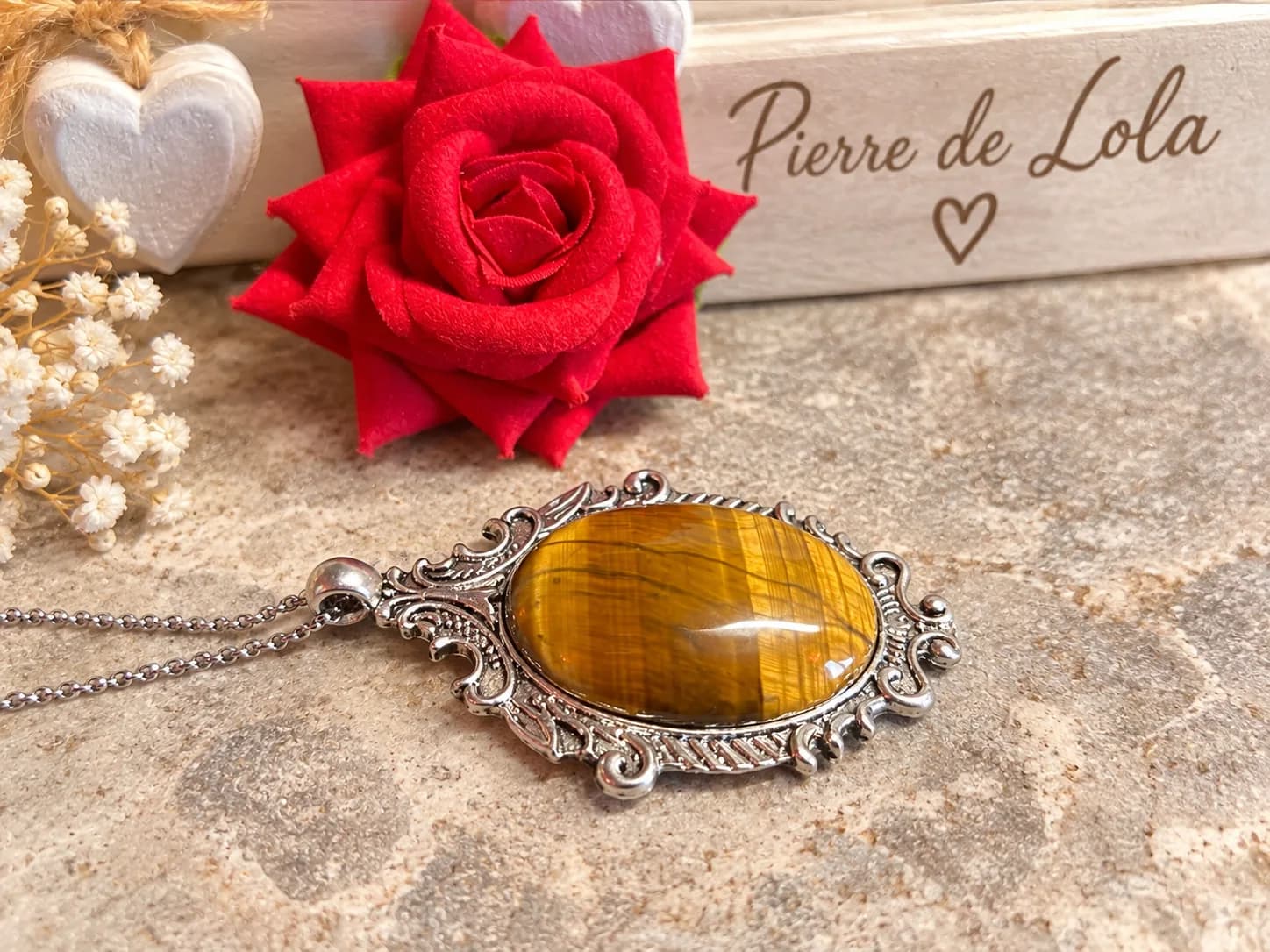 Collier Œil de Tigre Baroque