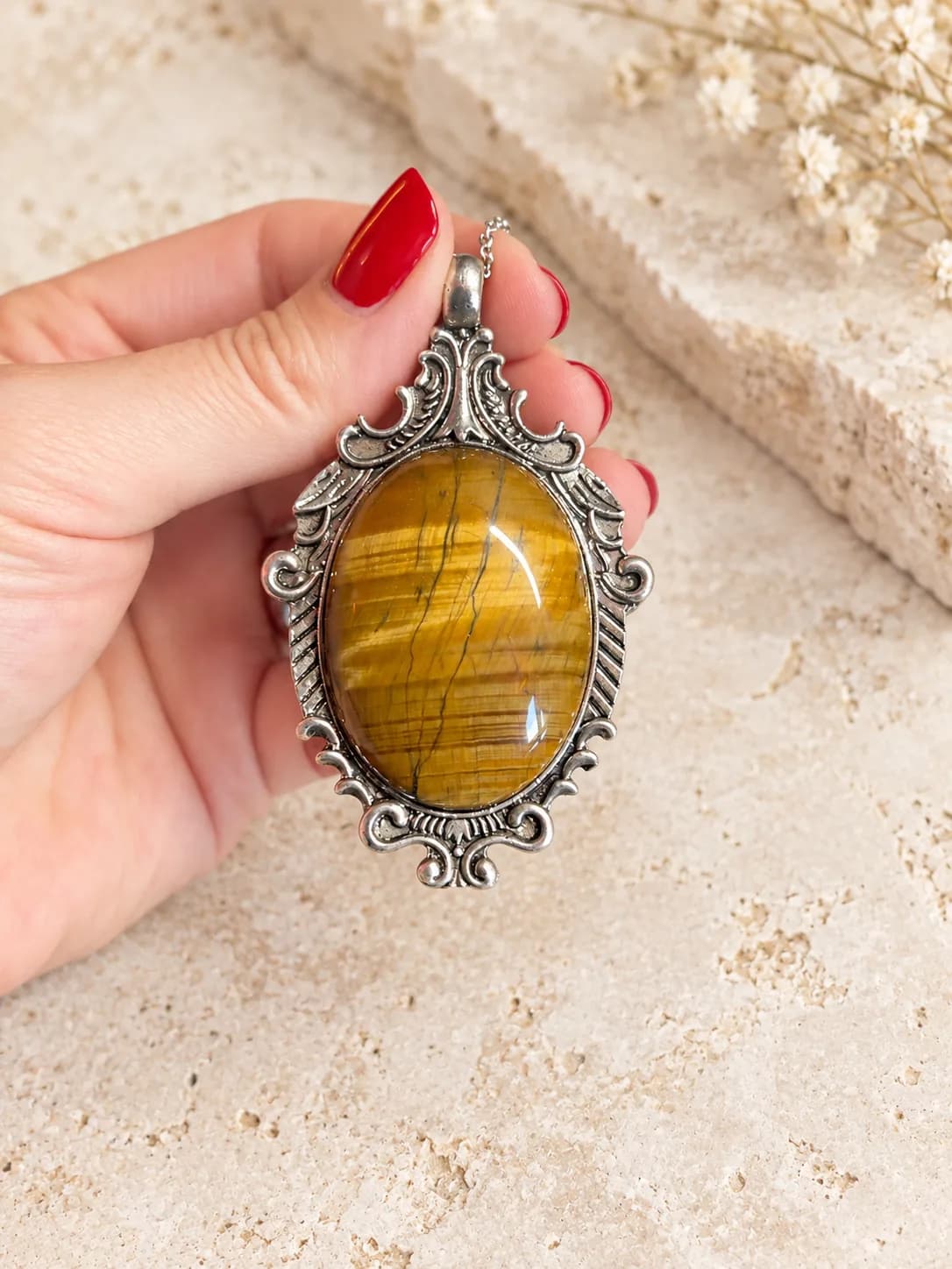 Collier Œil de Tigre Baroque