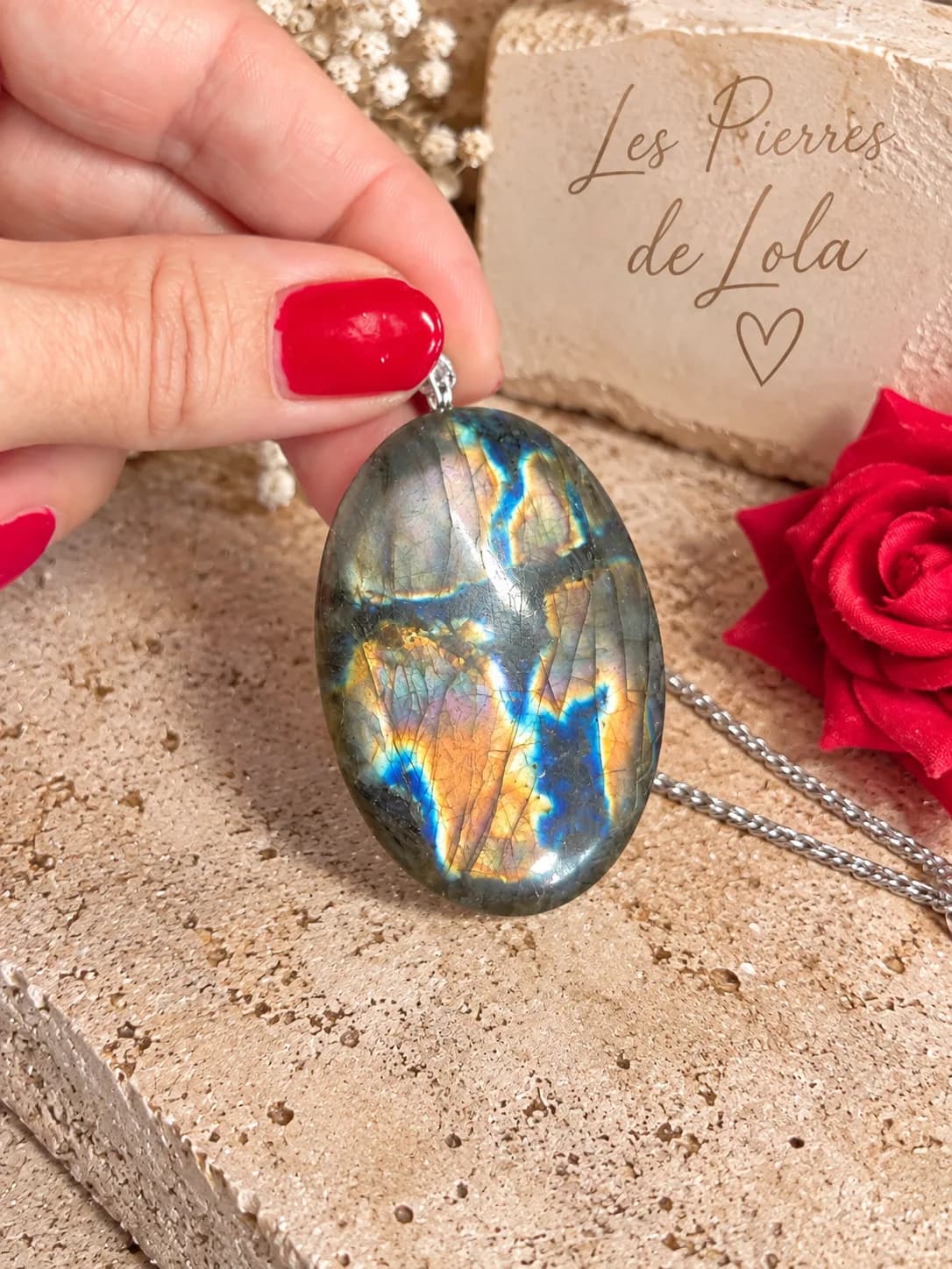 Collier « Aurore Boréale » en Labradorite