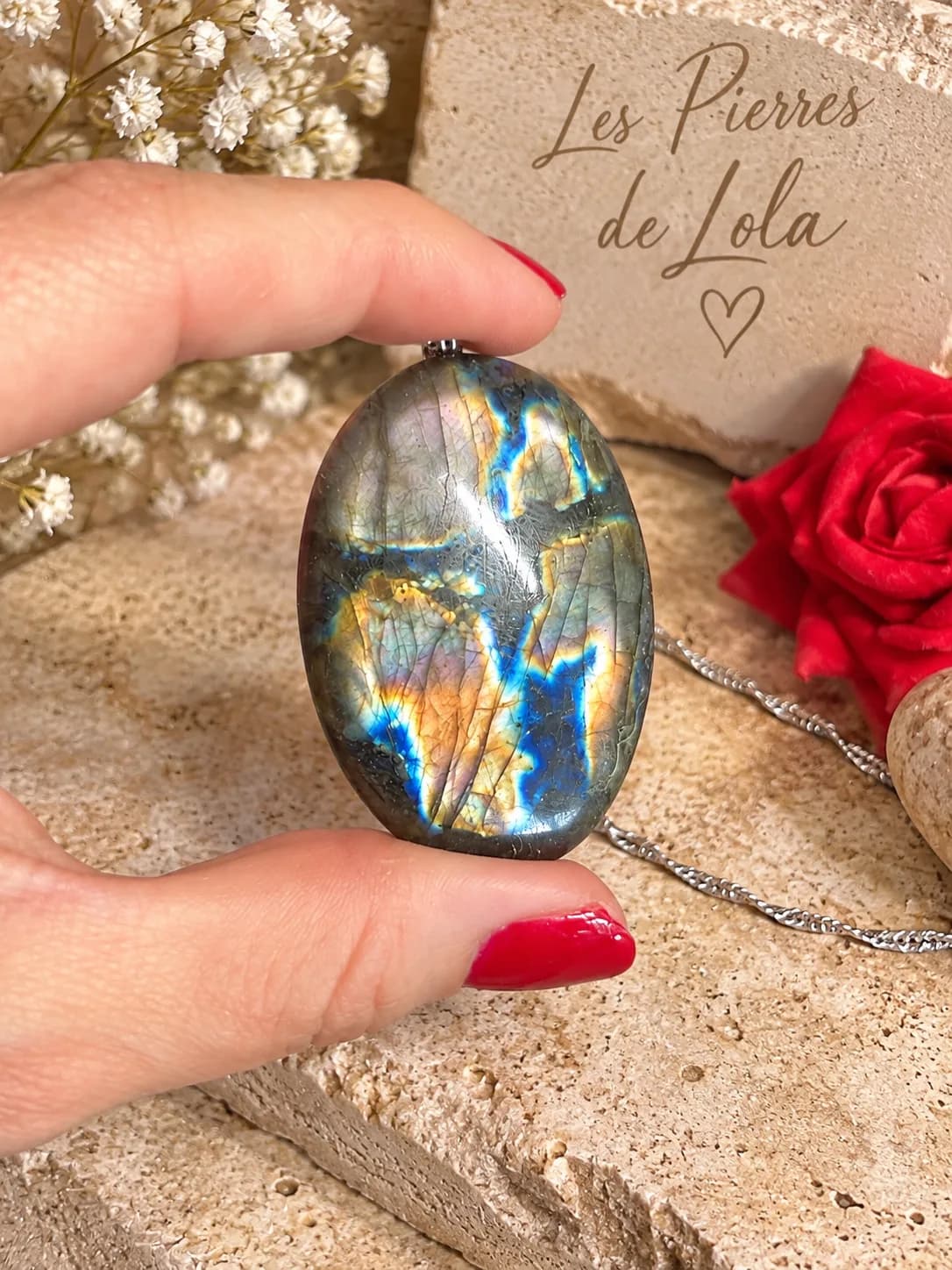 Collier « Aurore Boréale » en Labradorite