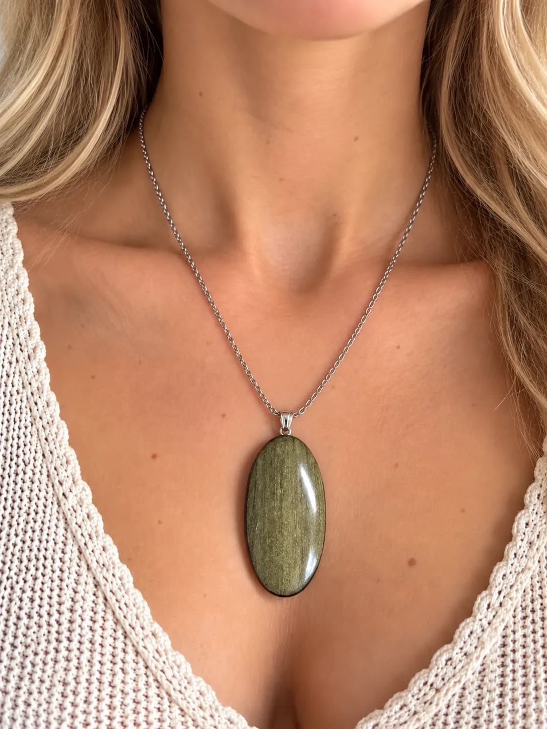 Collier « Éclat Doré » en Obsidienne dorée