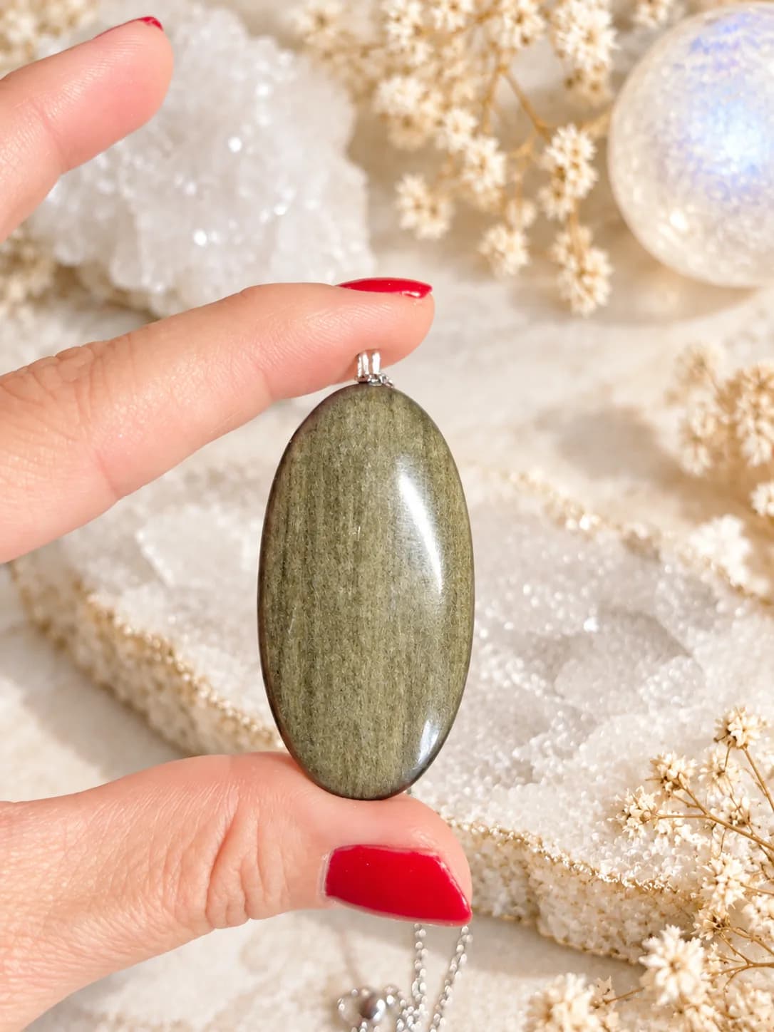 Collier « Éclat Doré » en Obsidienne dorée