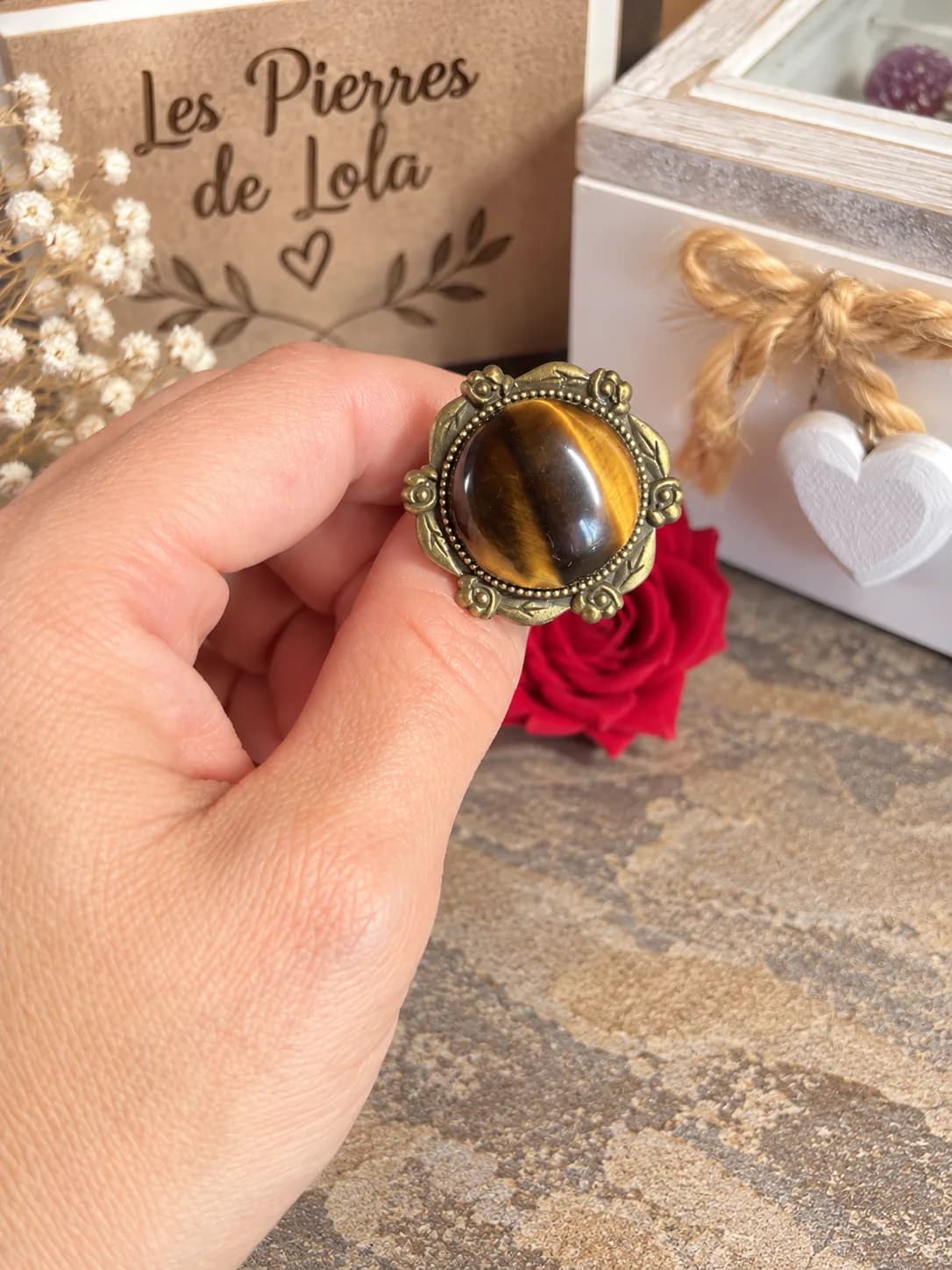 Bague « Éclat Fauve » – Œil de Tigre