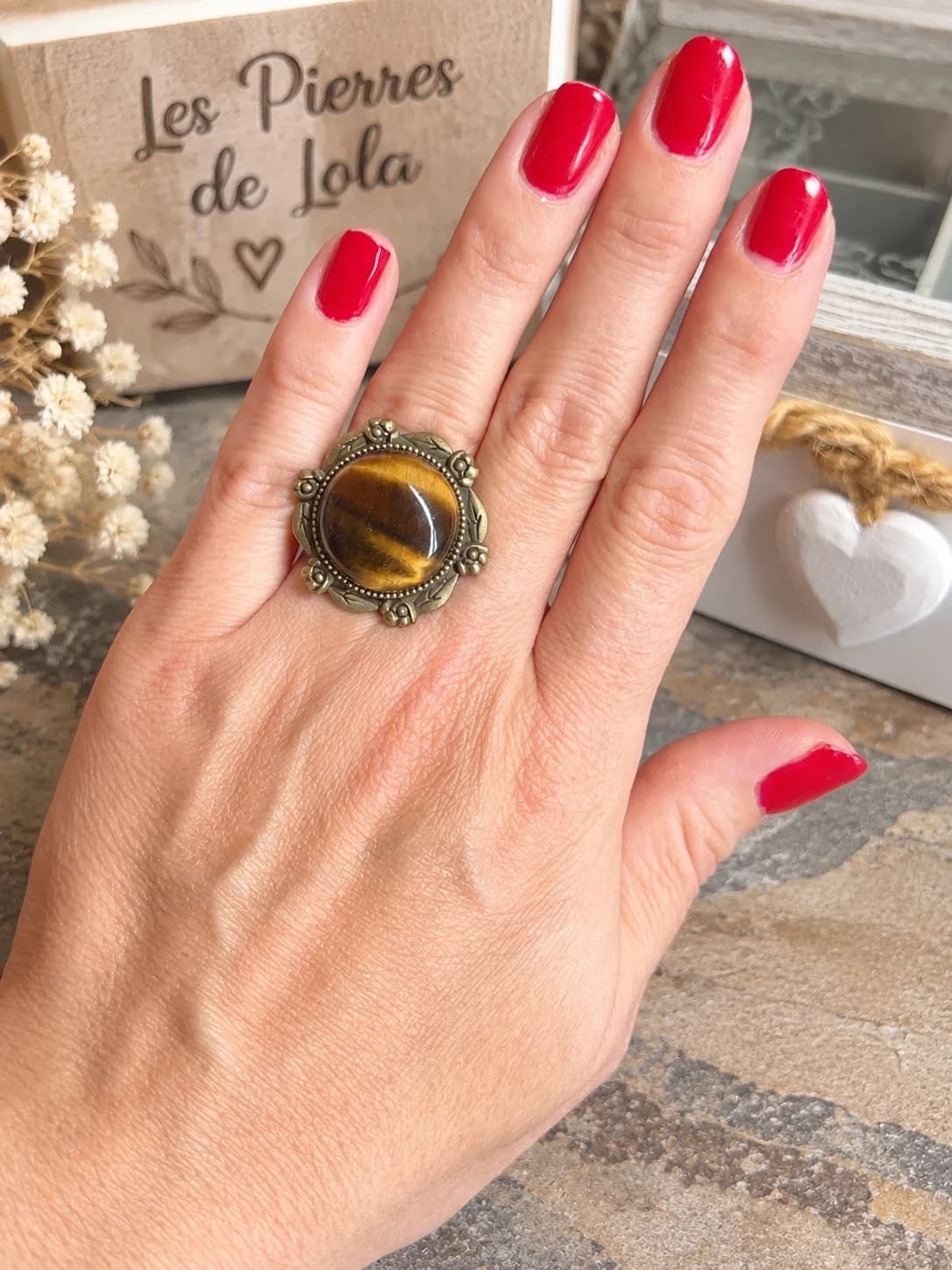 Bague « Éclat Fauve » – Œil de Tigre