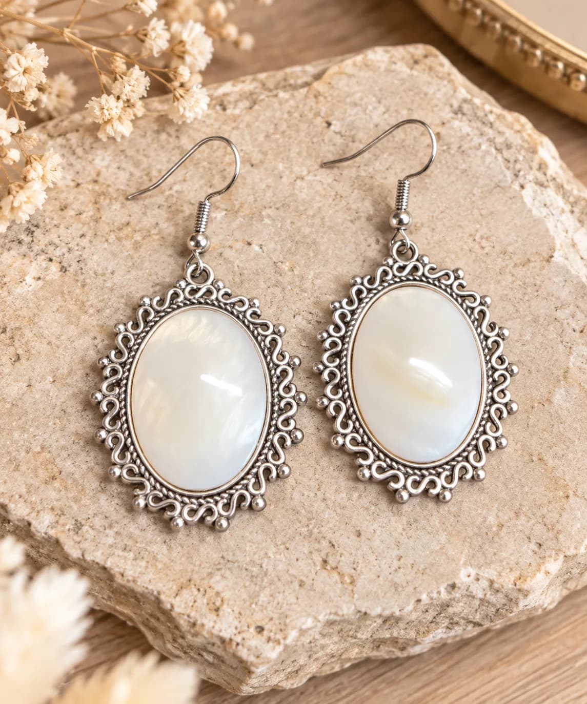 Boucles d’oreilles « Éclat de Nacre »