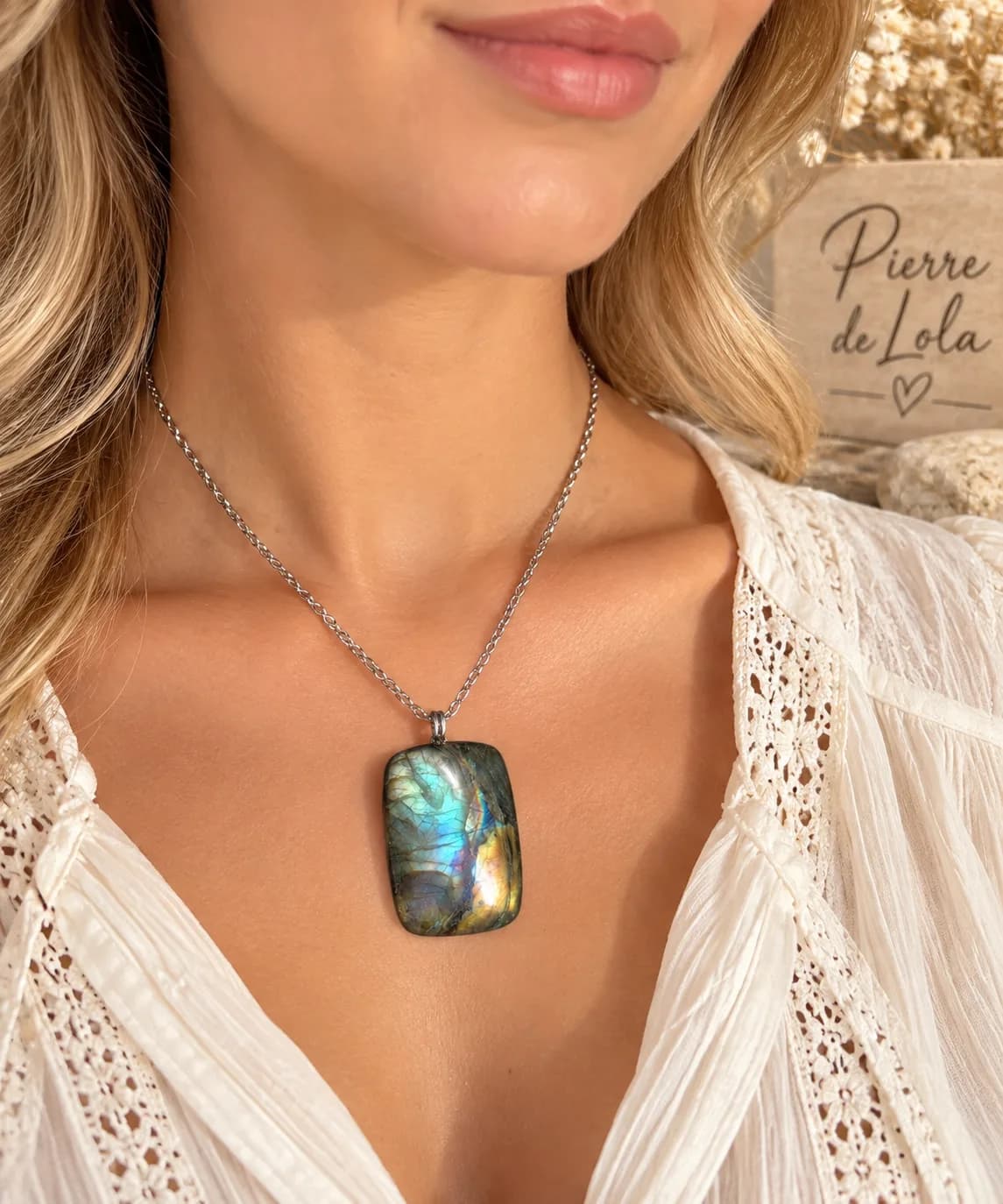 Collier Labradorite Aurore Boréale