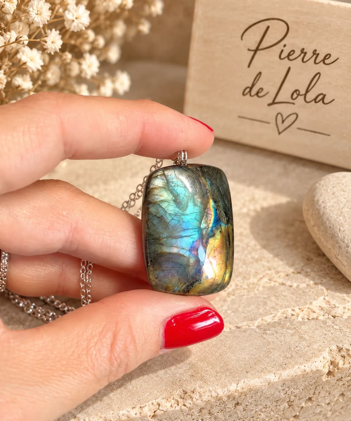 Collier Labradorite Aurore Boréale