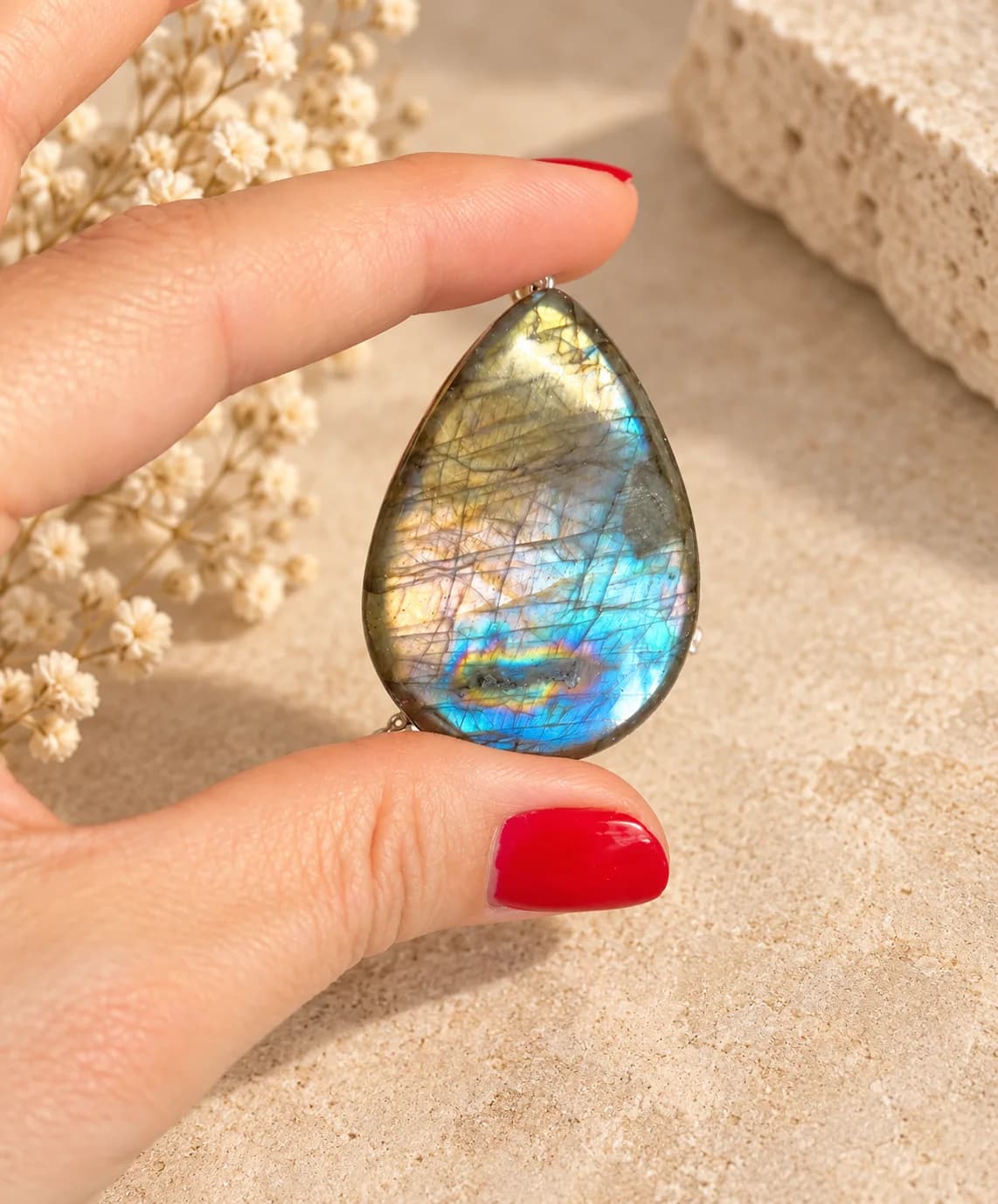 Collier Labradorite Goutte Boréale