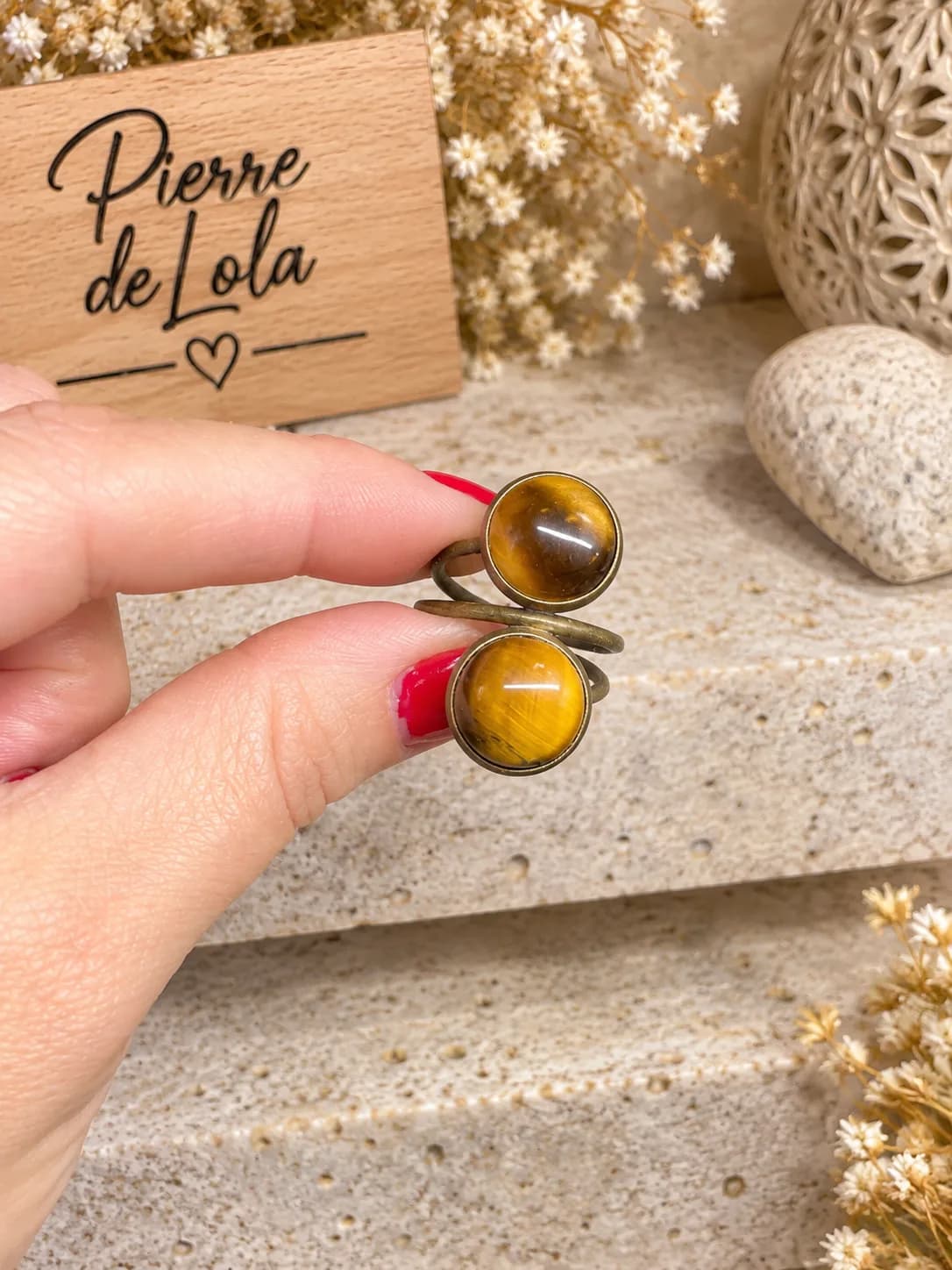 Bague Œil de Tigre Duo Solaire