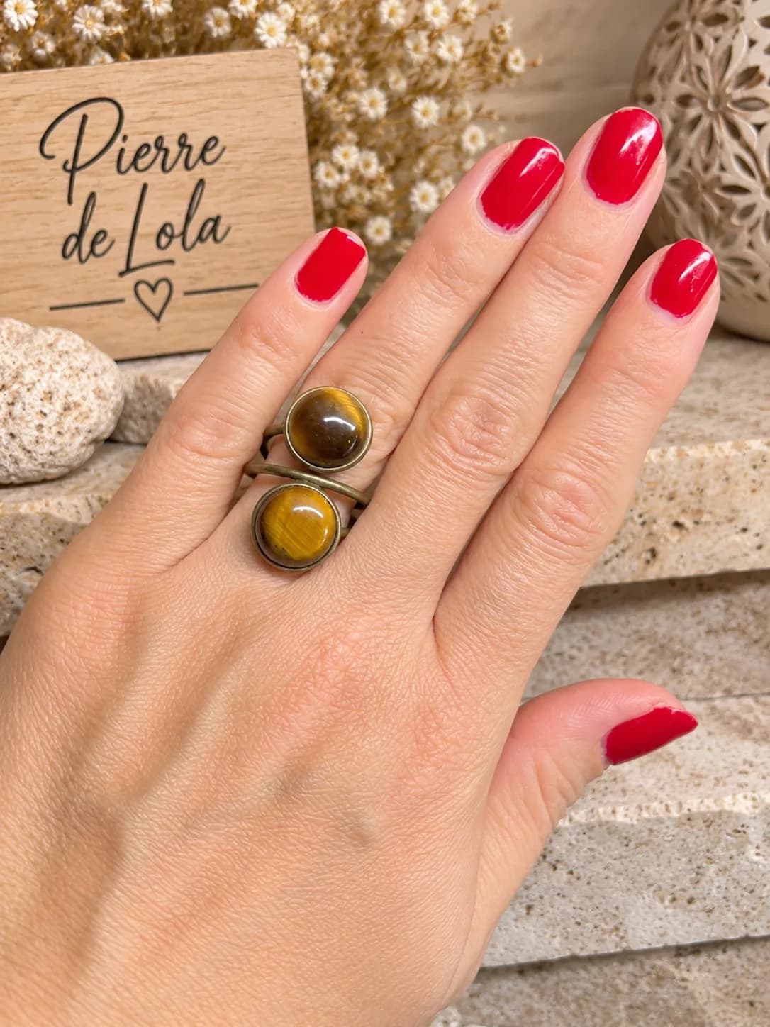 Bague Œil de Tigre Duo Solaire