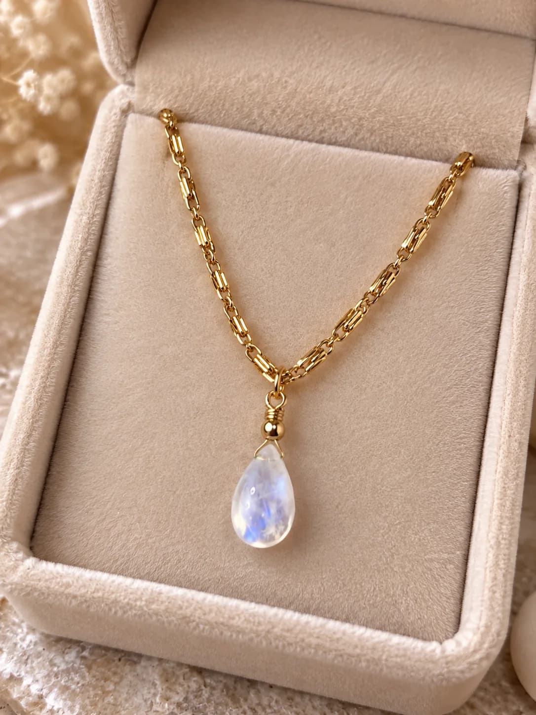 Collier Goutte de Lune – Pierre de lune 