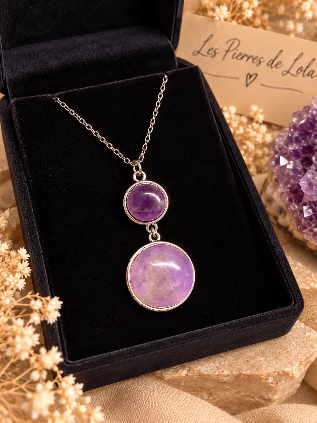 Collier Duo d’Améthystes – Éclat Violet