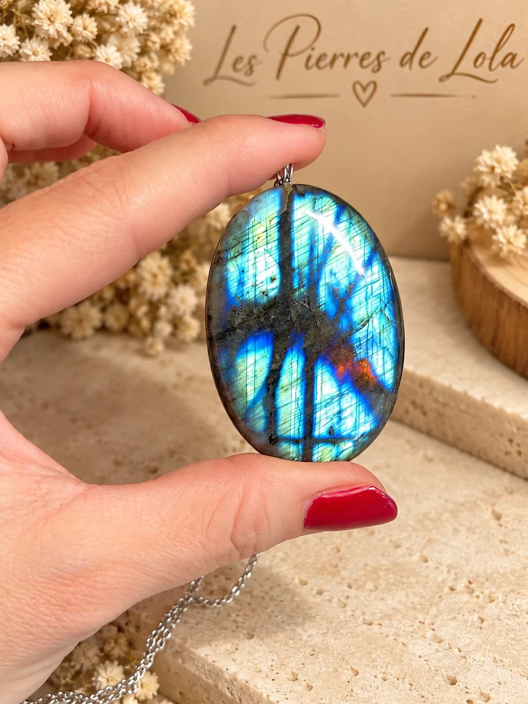 Collier Labradorite – Pièce unique aux reflets spectaculaires