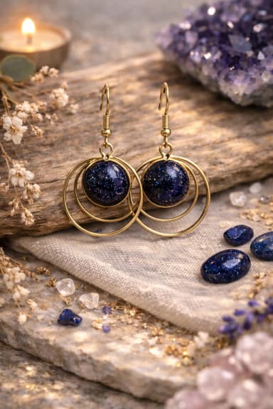 Collection de boucles d'oreilles en pierres naturelles