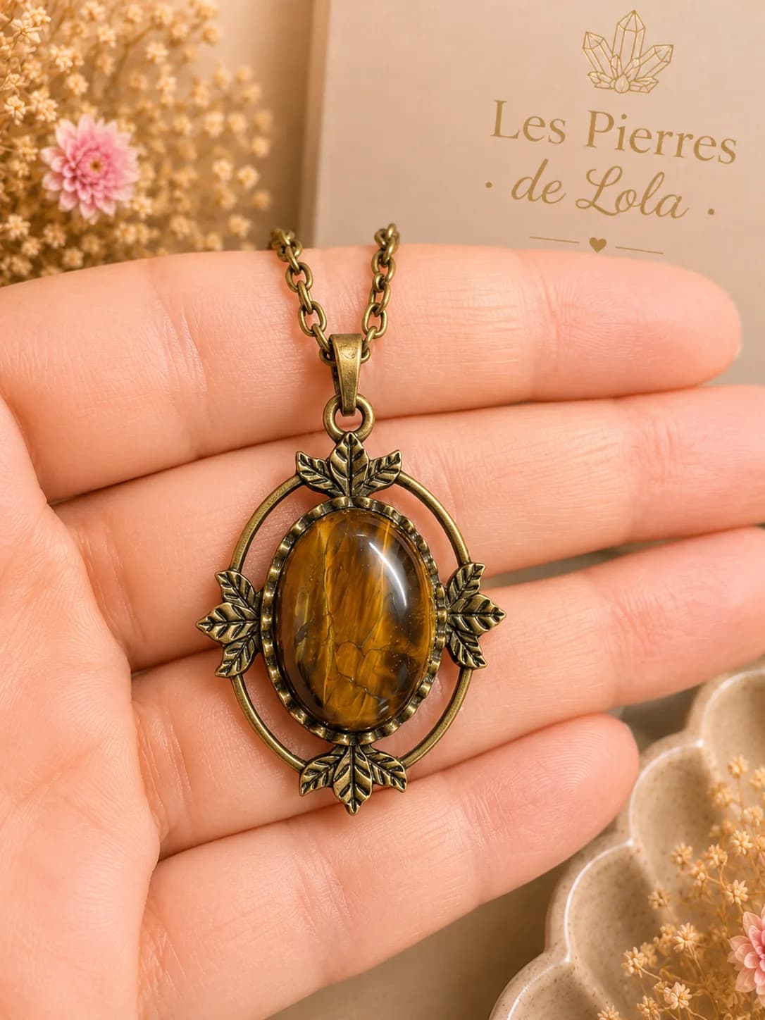 Collier Œil de Tigre – Élégance naturelle et charme vintage