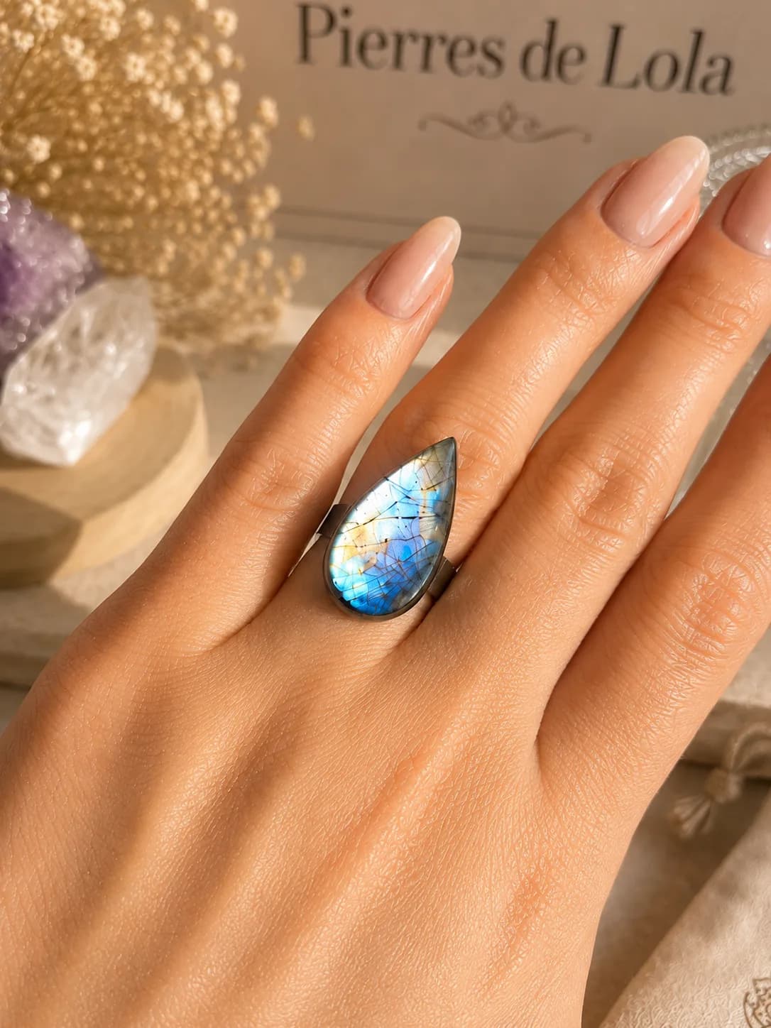 Bague Labradorite – Reflets Boréals