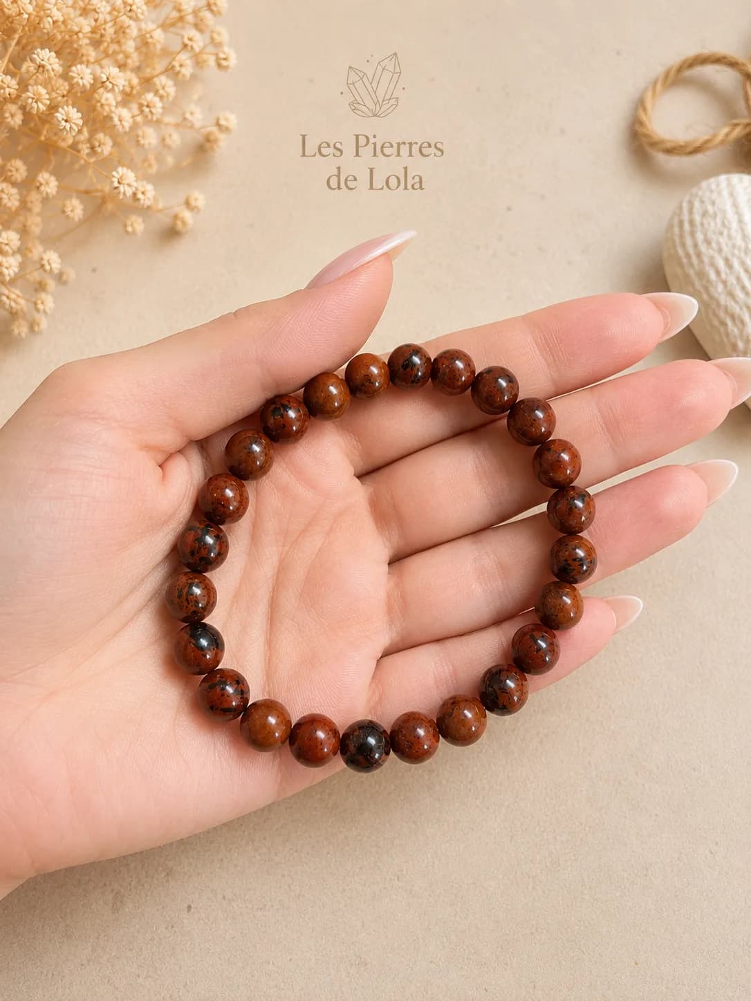Bracelet « Force de la Terre » en Jaspe Rouge